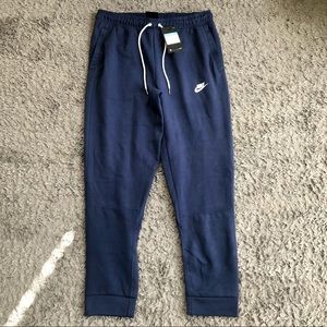 NEW Nike NSW Cuffed Fleece Joggers Pants Navy Blue